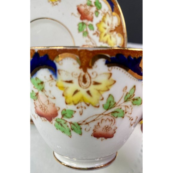 Rosina England tea cup saucer, floral teacup gold trim, rare finding. - Picture 5 of 17